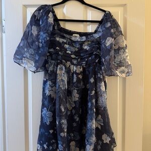 Abercrombie & Fitch Blue Floral Mini Dress